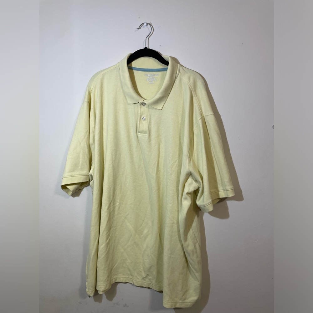 Saddlebred‎ polo Men’s Big & Tall yellow Polo 3XLT Comfort Flex cotton blend